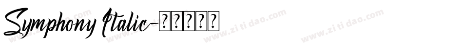 Symphony Italic字体转换